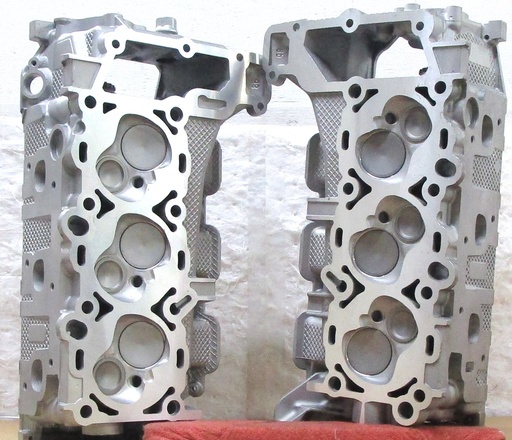 [23RL018WC] 2011 Reconditioned Aluminum Cylinder Heads ( PAIR ) for Dodge Dakota 3.7L/226 CID V6, 12V SOHC ( R & L ) Right Cast # 53020984AC, 2DH1R, Left Cast# 0983AD, 2DH2L,Vin : K, Compatible With : Durango, Nitro and Ram Series Tucks ( No Core Charge ) this is a Used casting so there are visible chips and scratches but they will not affect the performance of the cylinder head. Please ask for shipping information.