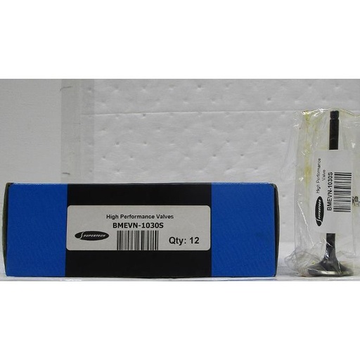 [BMEVN-1030S] BMW M50/52 Single Groove Exhaust valve 30.5x5.96x105.65mm/ SS/Blk. Nitrided/Stk.size
